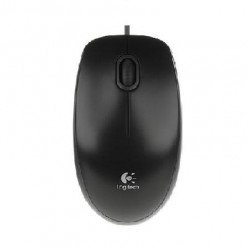 Оптическая мышь Logitech B100, 800 точек на дюйм, кабель 1,8 м, черная, USB, OEM